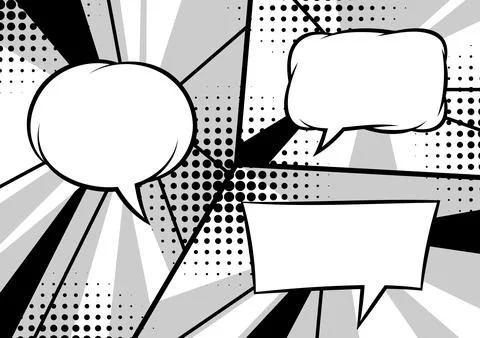 Background with speech bubble. Decorative abstract card in pop art style. Stock Illustration
