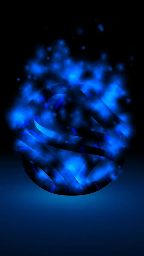 Background with Sphere in Cold Particles, Exclusive, 3D Render, Reflection Stock Footage 268611522