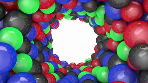 Background with spheres.Alpha matte Stock Footage 46319672