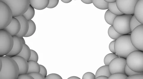Background with spheres.Alpha matte Stock Footage 46494474