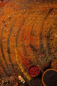 Background with spices. Stock Photos