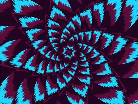 Background spiral abstract boho flower feather 4 Stock Illustration