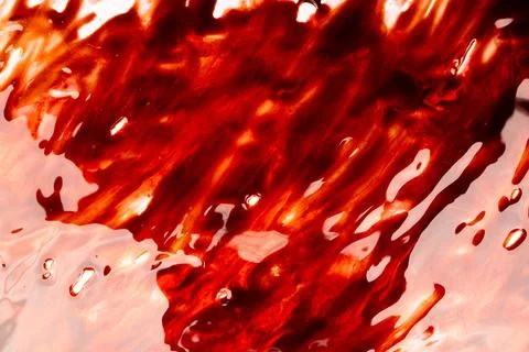 Background of splash and flow drops of chocolate Stock Photos