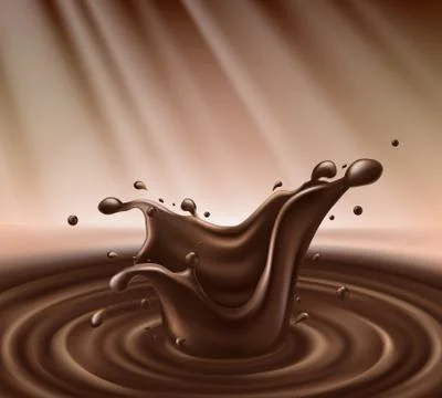 Background with splash of melted chocolate Stock-Illustration
