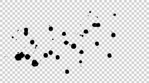 Background with splashes of black paint . on an empty background. PNG Foto stock