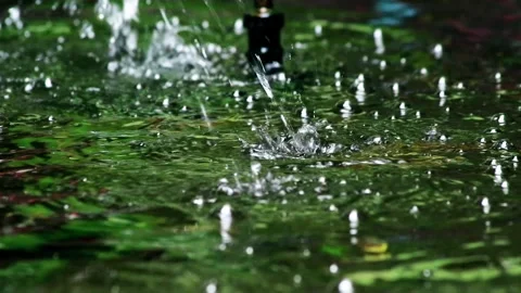 Background of splashing water bubbles in the pool Stock-Footage 259076606