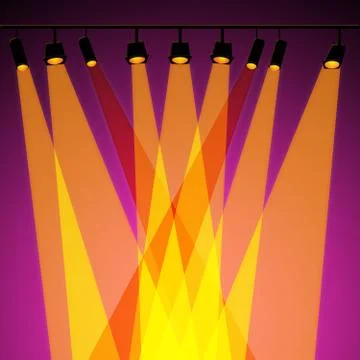 Background spotlight represents stage lights and abstract Stock Illustration