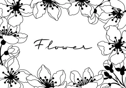 Background with spring flowers. Apple, sakura or cherry blossom. Beautiful .. Stock Illustration