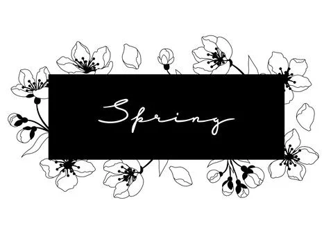 Background with spring flowers. Apple, sakura or cherry blossom. Beautiful .. Illustrazione stock