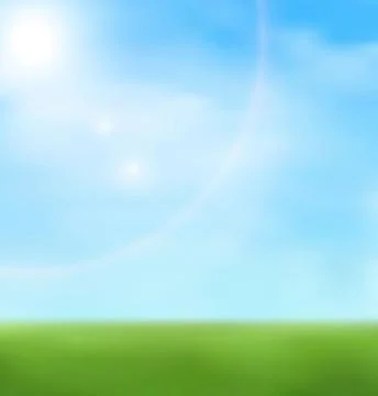 Background spring grass in sun light Stock Illustration