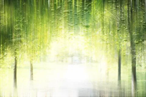 Background spring rain in the park Stockfoto's