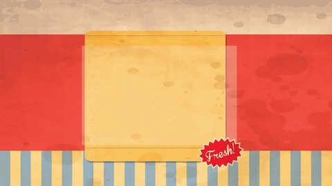 Background with a squared yellow layer for text above striped tape on the bottom Stock Footage 129690655