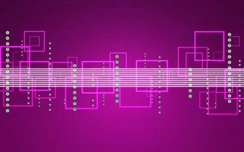 Background of squares and circles Foto stock