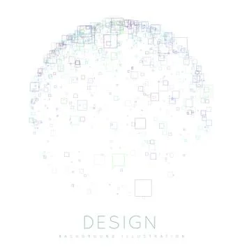 Background of the squares in a modern style. Stock Illustration