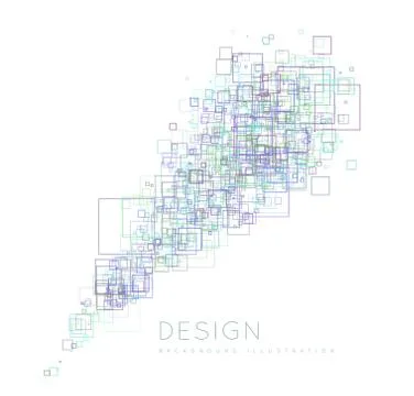 Background of the squares in a modern style. Stock Illustration