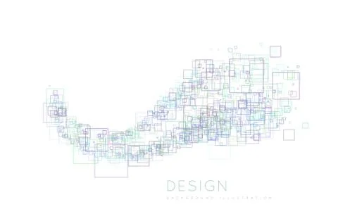 Background of the squares in a modern style. Stock Illustration