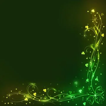Background for St. Patrick s Day with lucky clovers. Vector illustration Stock Illustration