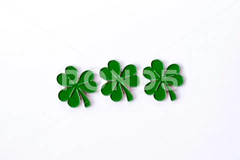 Background for St. Patrick's day. for design with clover. Clover isolated on Stock Photos