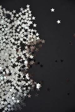 Background star sequin Stock Photos