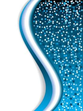Background with stars and waves Stock Illustration