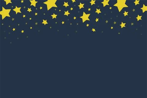 Background with stars on a blue background. Starfall illustration. Stock Illustration