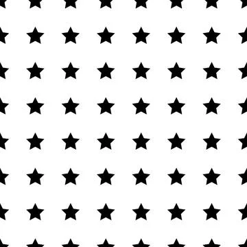 Background of stars. Monochrome seamless pattern. Vector star illustration Illustrazione stock