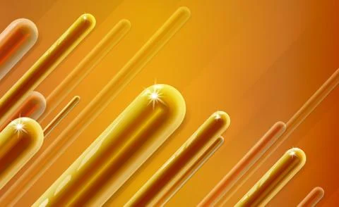 Background start-up design shiny amber 3d realistic caramel rounded stripes Stock Illustration
