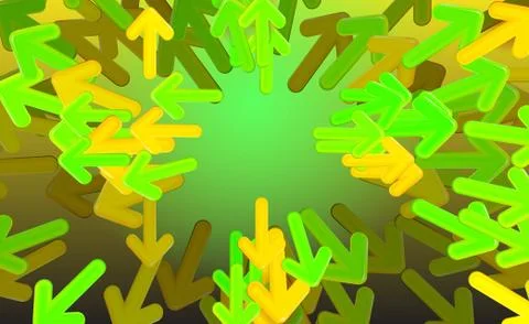 Background start-up design vector, green and yellow arrows Stock Illustration