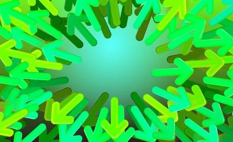 Background start-up design vector, green arrows directed to the outward. Stock Illustration