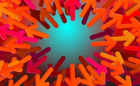 Background start-up design vector, red arrows directed to the outward. Illustrazione stock