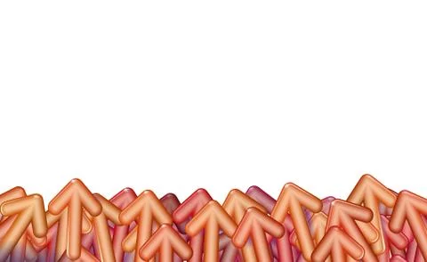 Background start-up presentation, design red 3d realistic plastic arrows Stock Illustration