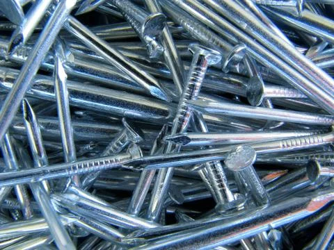 Background of Steel Nails Stock-Fotos