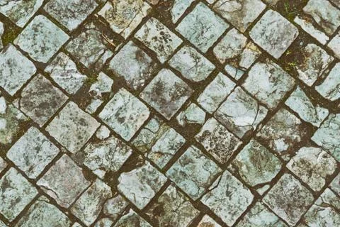 Background stone light gray granite block tile city square Stock Photos