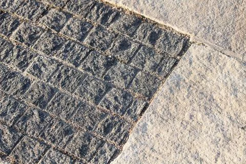 Background of the stone pavement Stock Photos