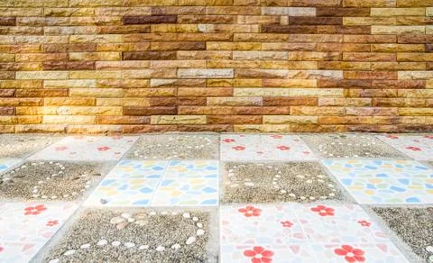 Background of stone wall Stock Photos