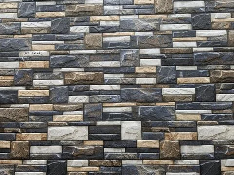 Background of stone wall texture pattern. Stock Photos