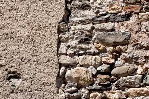 Background of stone wall texture. Stock Photos