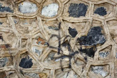 Background of stone wall texture Stock Photos