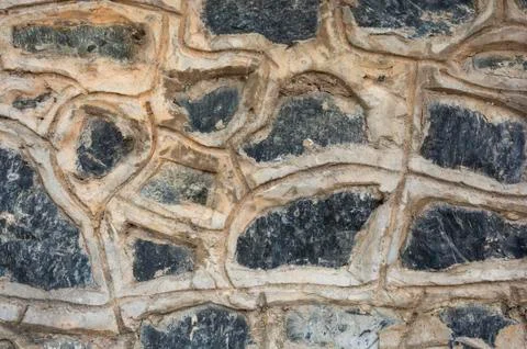 Background of stone wall texture Stock Photos