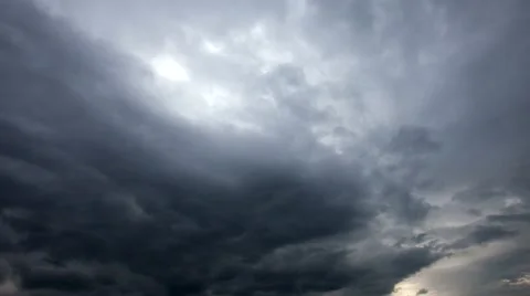 Background of storm clouds before a thunder-storm. Timelapse Stock Footage