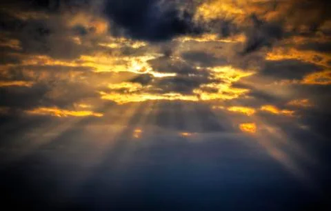 Background with stormy clouds on the sky Stock Photos