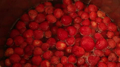 Background, strawberries cooked Stock Footage 52979698