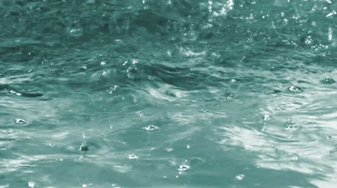 Background of streams and drops of dark blue water Stock Footage 24807708