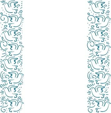 Background with stripe - doodle dove Stock Illustration