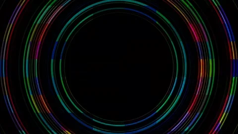 Background stripes and flashing with shining light dots. Animation with circles Video stock 247498658