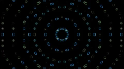 Background stripes and flashing with shining light dots. Animation with circles Video stock 294340003