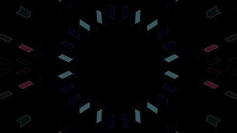 Background stripes and flashing with shining light dots. Animation with circles Video stock 297635507