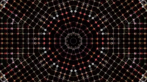 Background stripes and flashing with shining light dots. Animation with circles Video stock 302590980