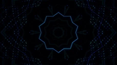 Background stripes and flashing with shining light dots. Animation with circles Video stock 303591035