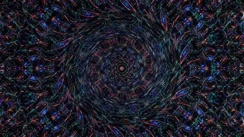 Background stripes and flashing with shining light dots. Animation with circles Video stock 303995628